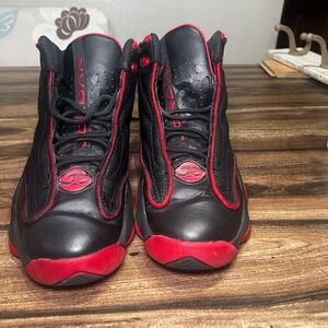 Jordan Pro Strong GS Black University Red Athletic Sneaker Size 5Y